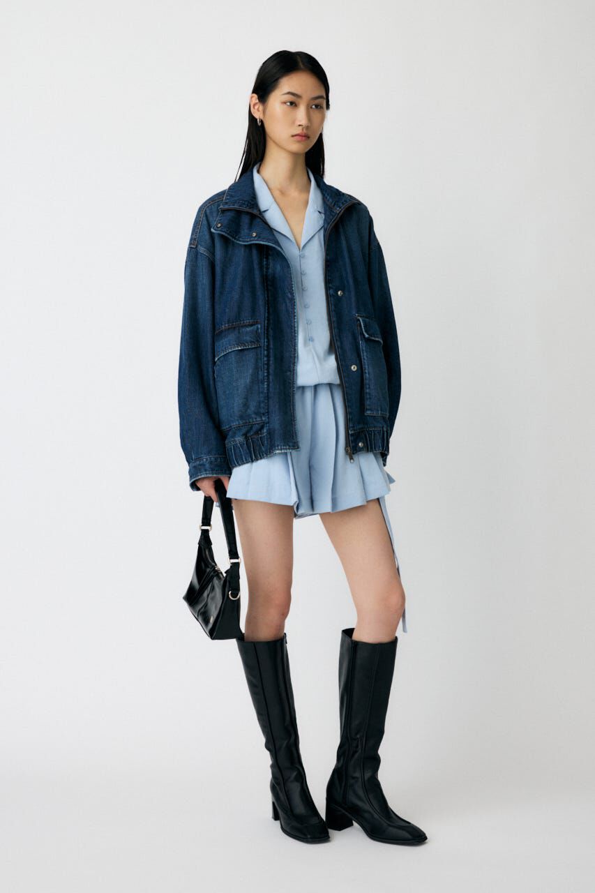 MOUSSY「TENCEL(TM)  DENIM OVER ブルゾン」|デニムジャケット|