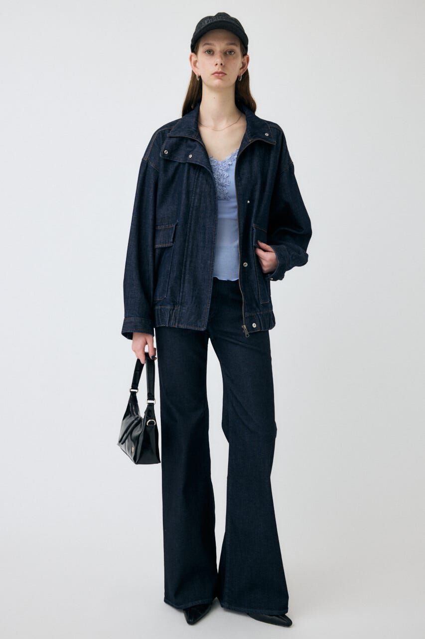 MOUSSY「TENCEL(TM)  DENIM OVER ブルゾン」|デニムジャケット|
