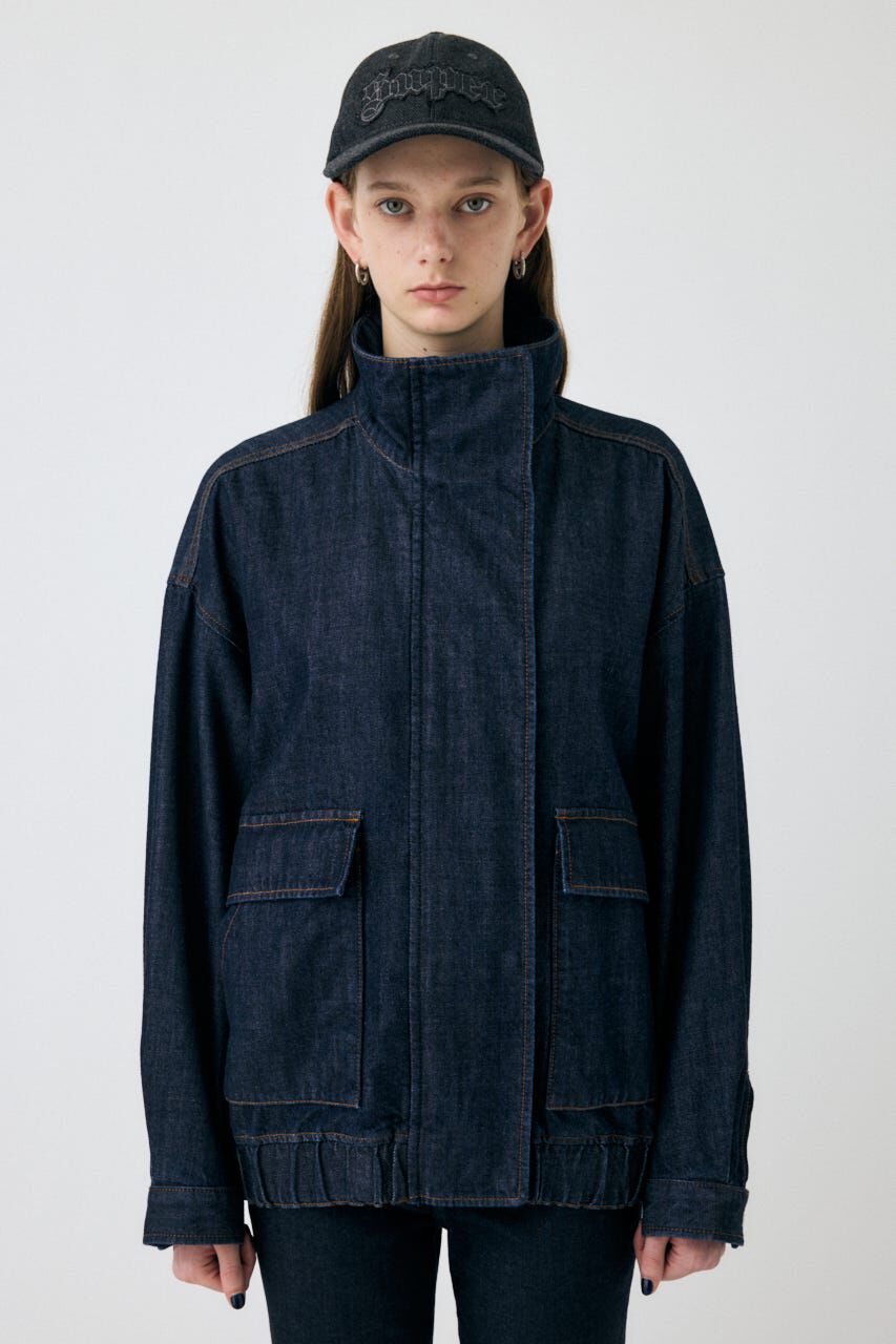 MOUSSY「TENCEL(TM)  DENIM OVER ブルゾン」|デニムジャケット|