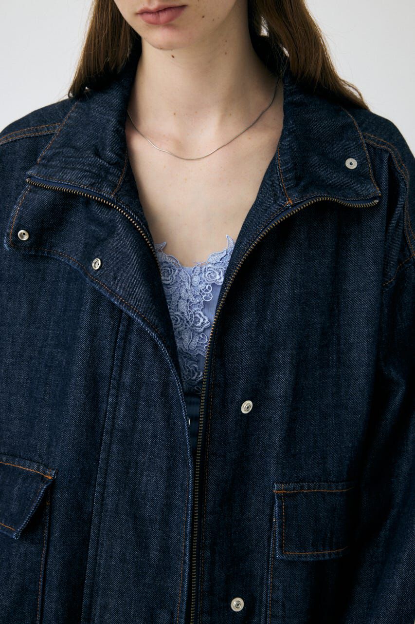 MOUSSY「TENCEL(TM)  DENIM OVER ブルゾン」|デニムジャケット|