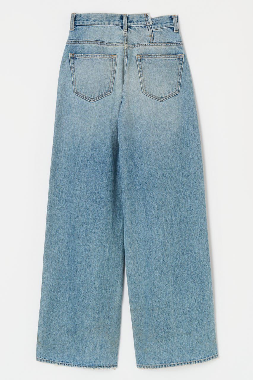 MOUSSY「CROSS WAIST WIDE ストレート」|デニム|