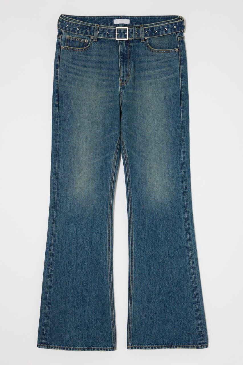 MOUSSY「LOW SLUNG ブーツカットパンツ」|デニム|