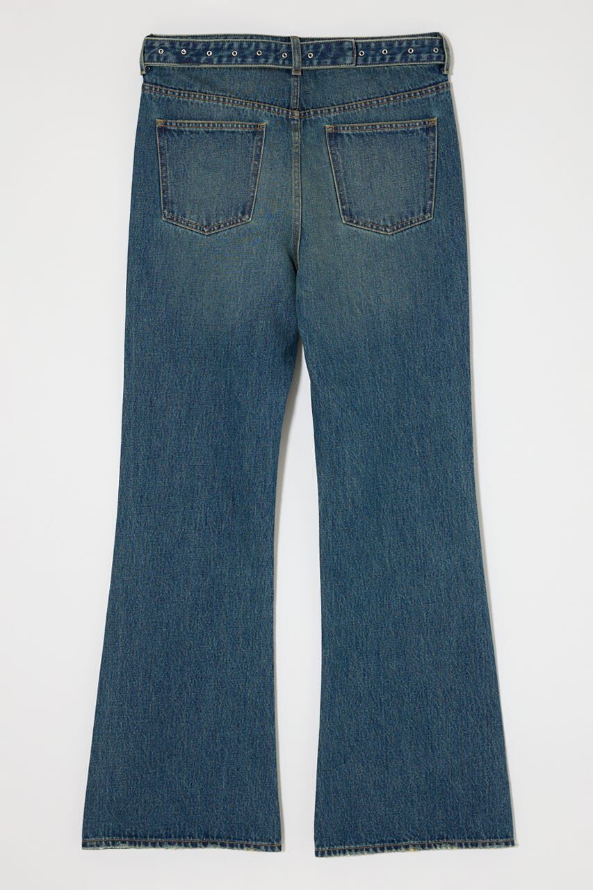 MOUSSY「LOW SLUNG ブーツカットパンツ」|デニム|