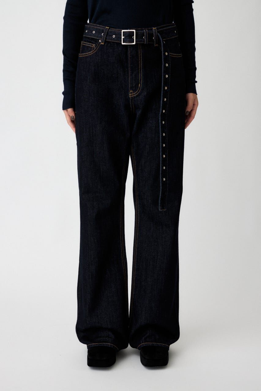 MOUSSY「LOW SLUNG ブーツカットパンツ」|デニム|One Wash1