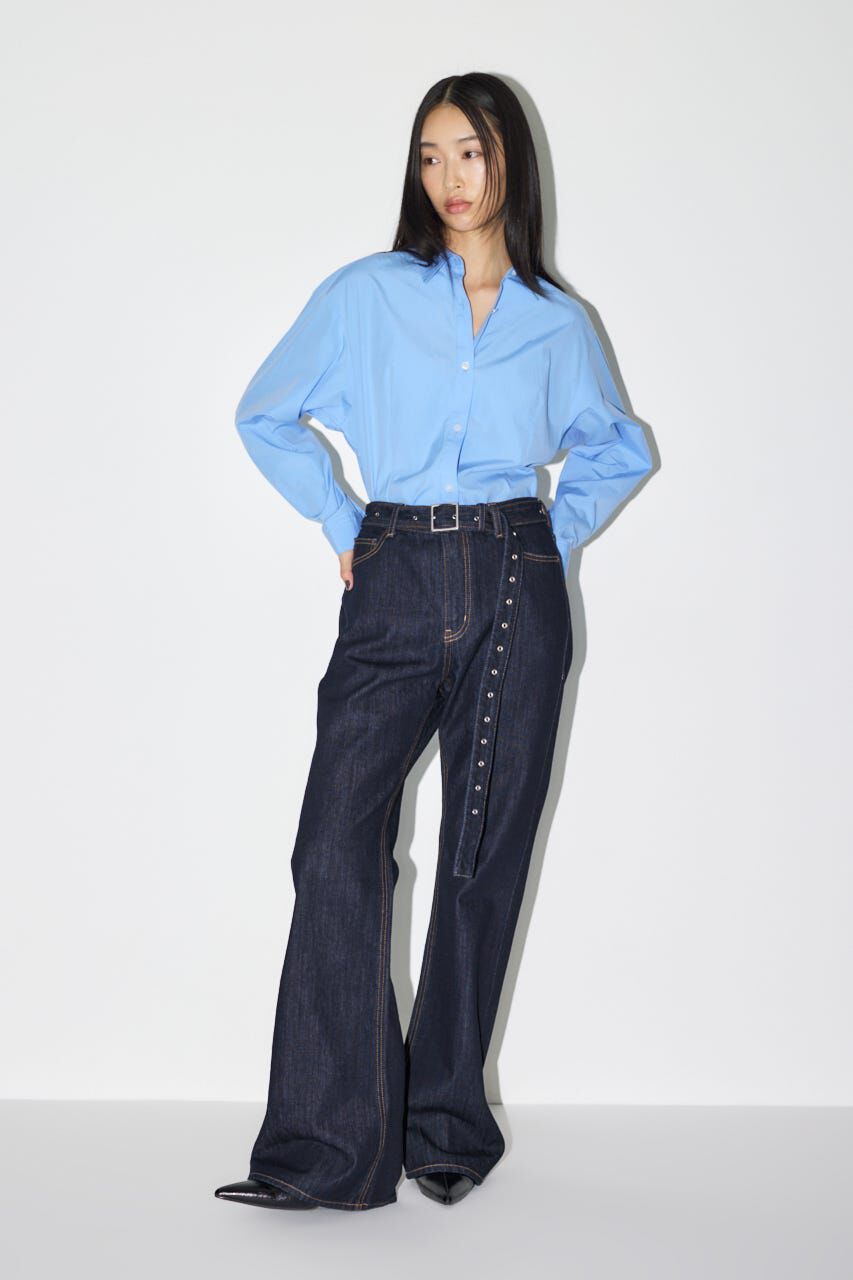 MOUSSY「LOW SLUNG ブーツカットパンツ」|デニム|