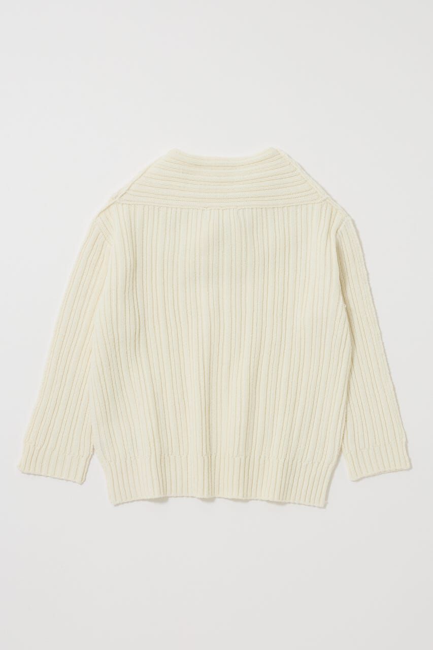 MOUSSY「OVER RIB OFF SHOULDER トップス」|ニット・セーター|