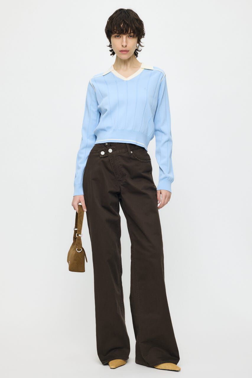MOUSSY「CROSS CHINO WIDE STRAIGHT」|デニム|
