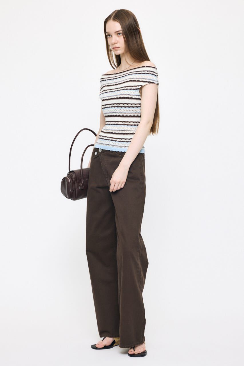 MOUSSY「CROSS CHINO WIDE STRAIGHT」|デニム|