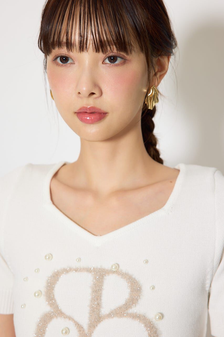 rienda「ジャガードRニットトップス」|ニット・セーター|