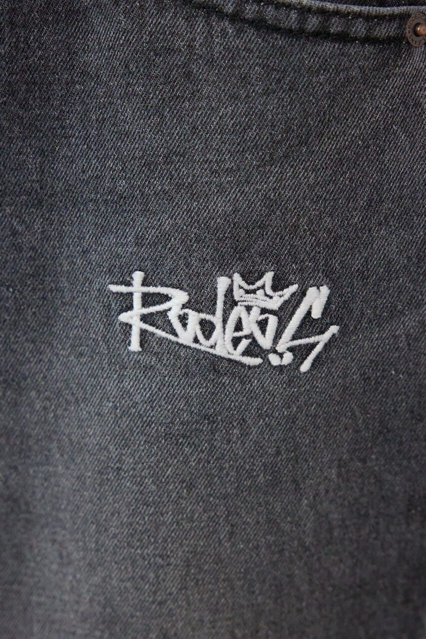 RODEO CROWNS「BIG sign logo コンビパンツ」|デニム|