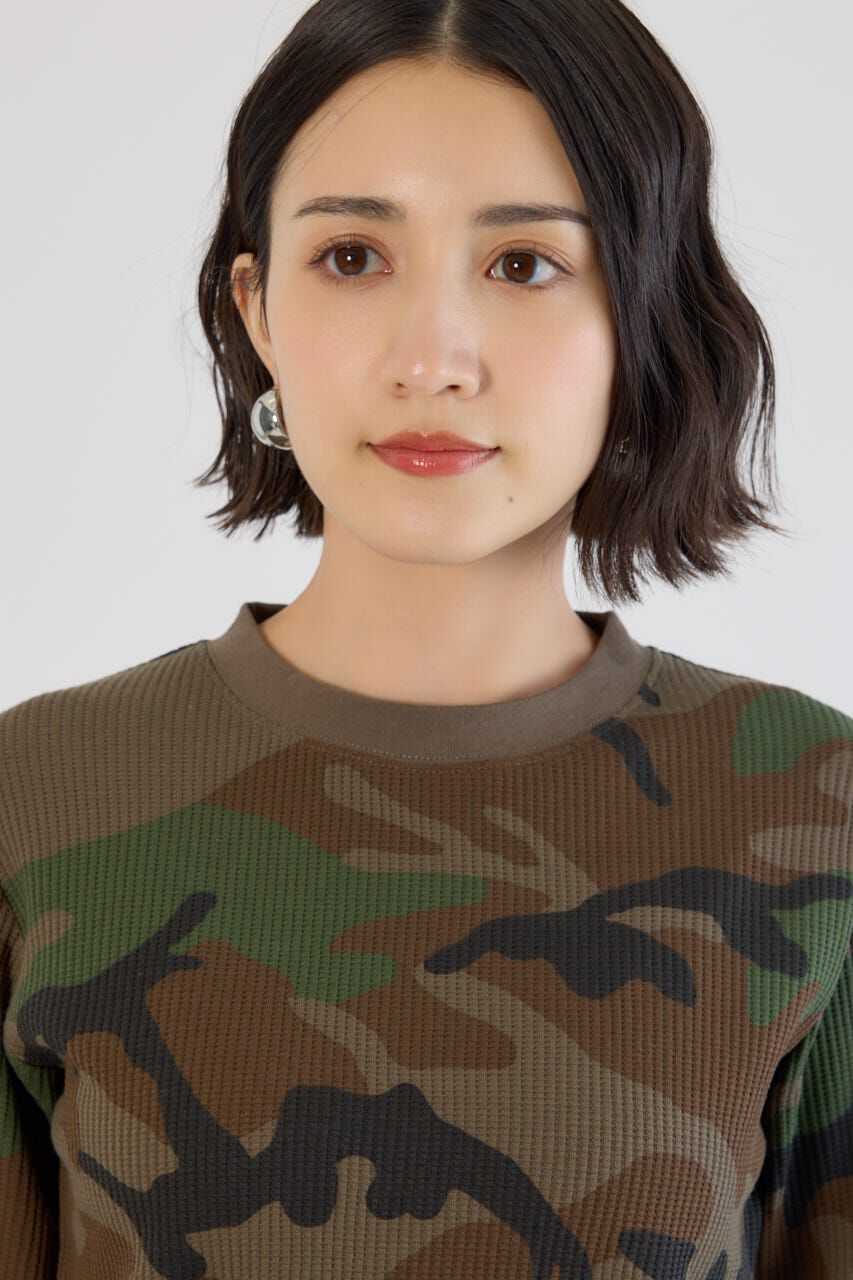 RODEO CROWNS「SHARE パターンワッフルトップス」|Tシャツ・カットソー|