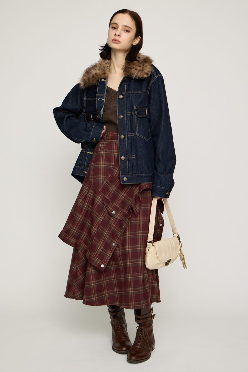 SLY「PLAID FLARE DESIGN スカート」|スカート|