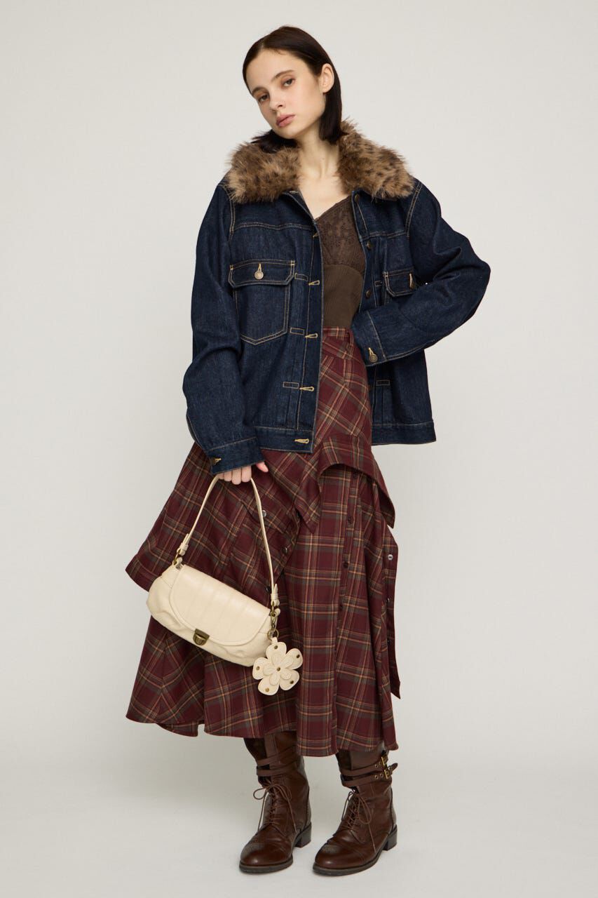 SLY「PLAID FLARE DESIGN スカート」|スカート|