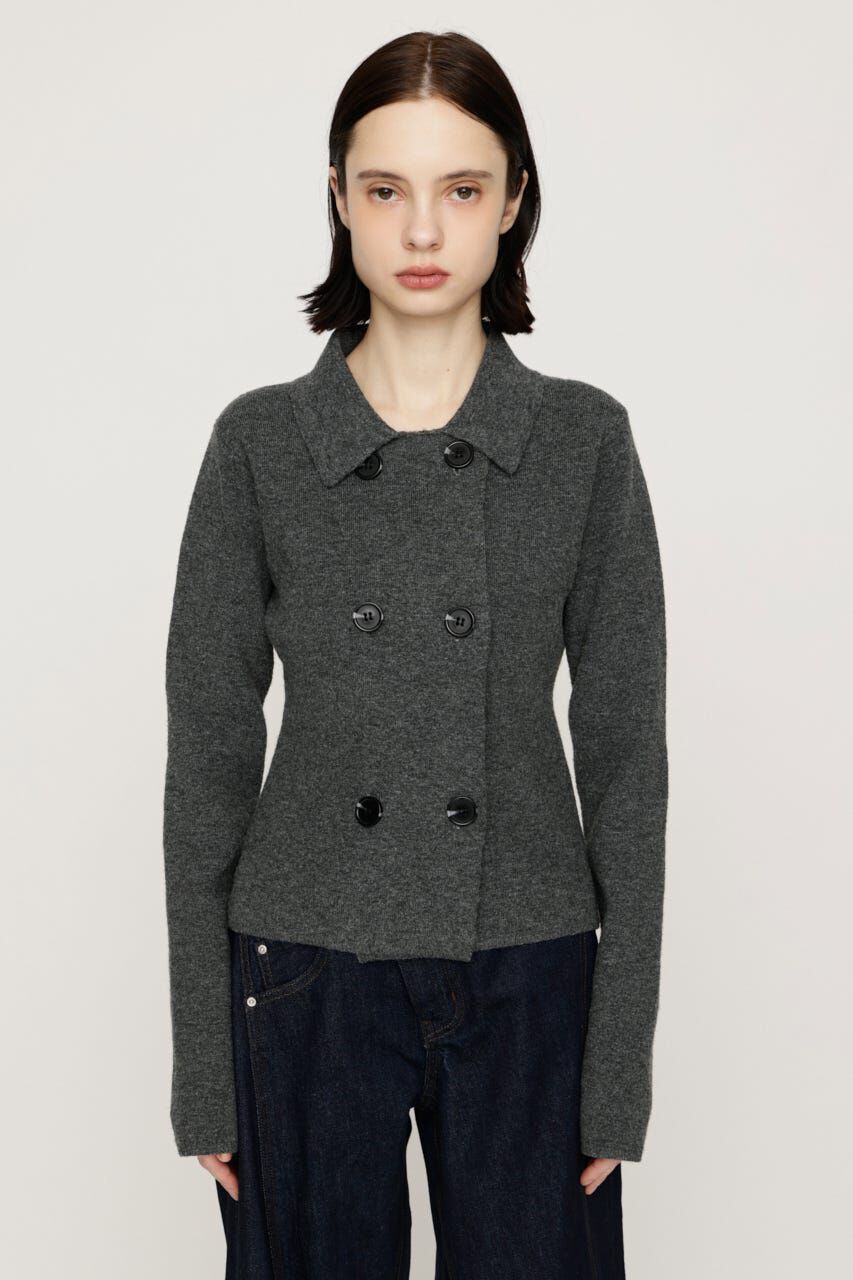SLY「DOUBLE BUTTON KNIT ジャケット」|カーディガン|