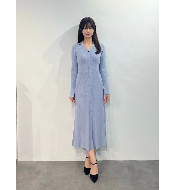 MERCURYDUO「ワイドリブスキッパーニットワンピース」|ワンピース|