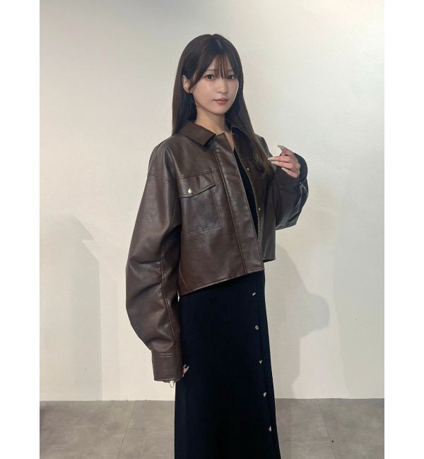 MERCURYDUO「ワイドリブスキッパーニットワンピース」|ワンピース|