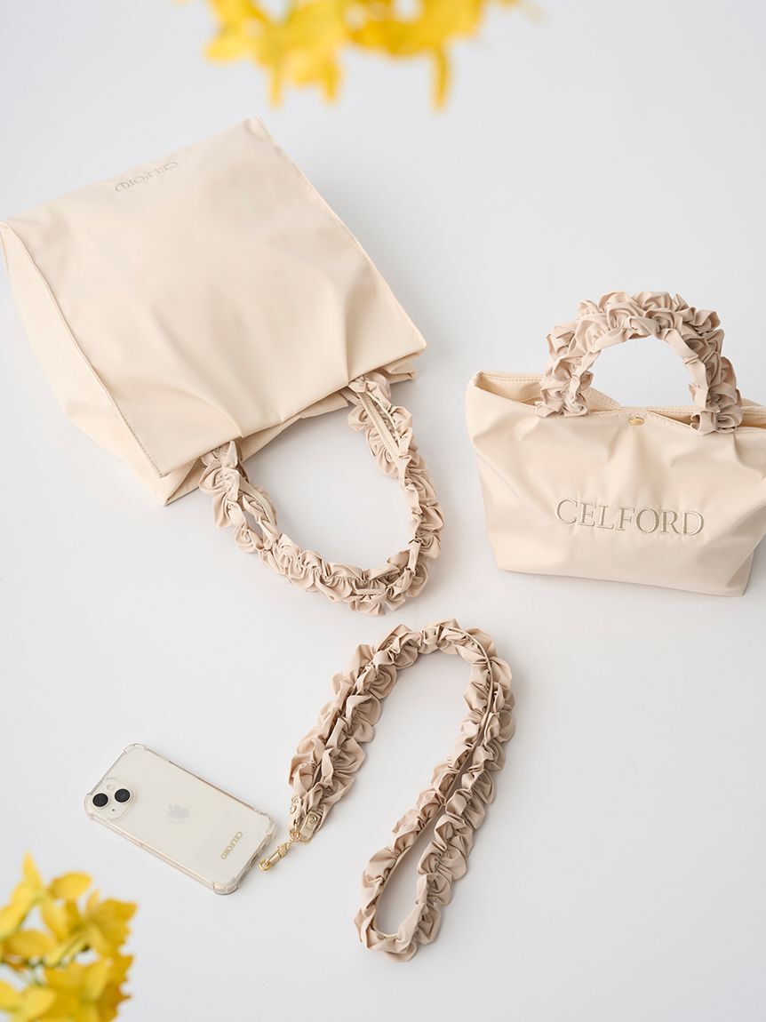 CELFORD「【プリュメル】フリルラメ刺繍トートバッグ（small）」|トートバッグ|