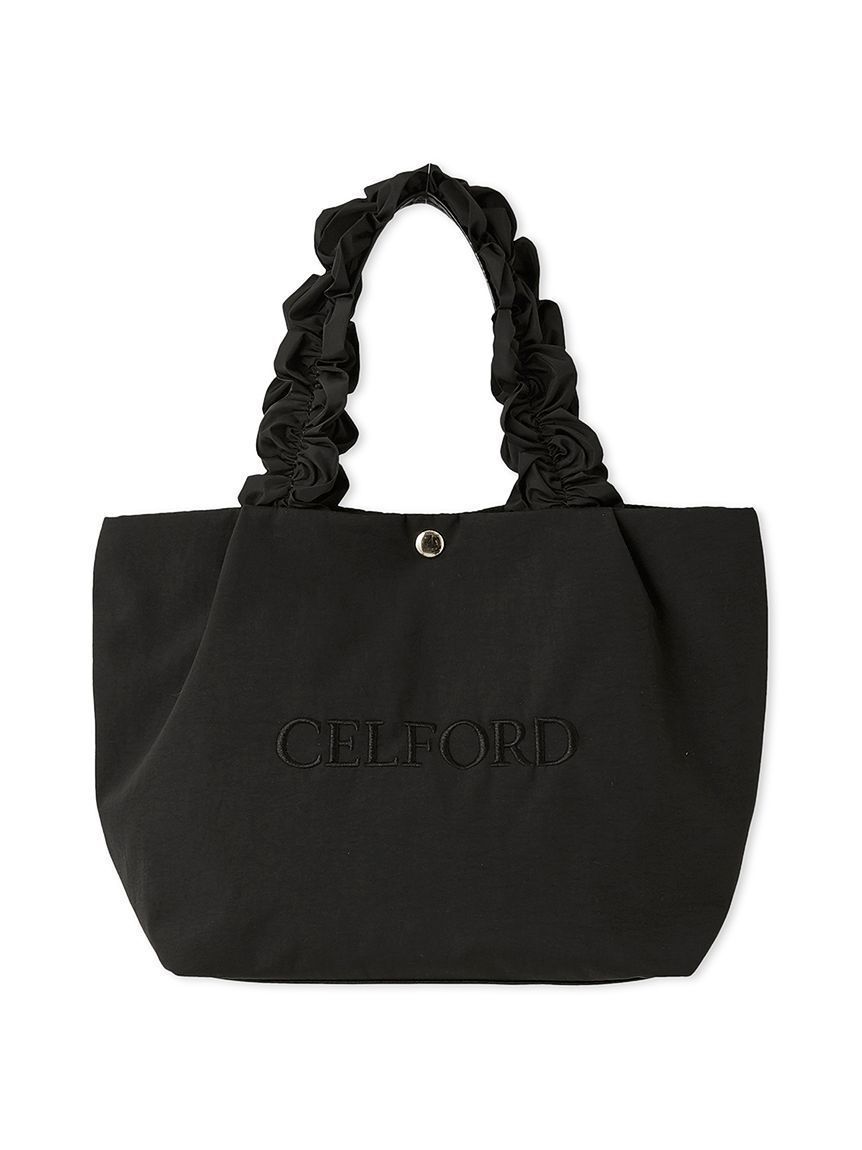 CELFORD「【プリュメル】フリルラメ刺繍トートバッグ（small）」|トートバッグ|BLK