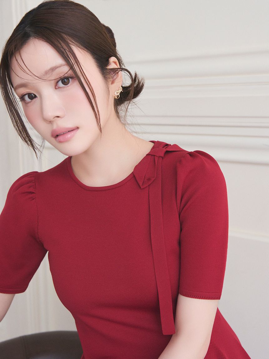 CELFORD「ネックリボンホールガーメントワンピース」|ワンピース|