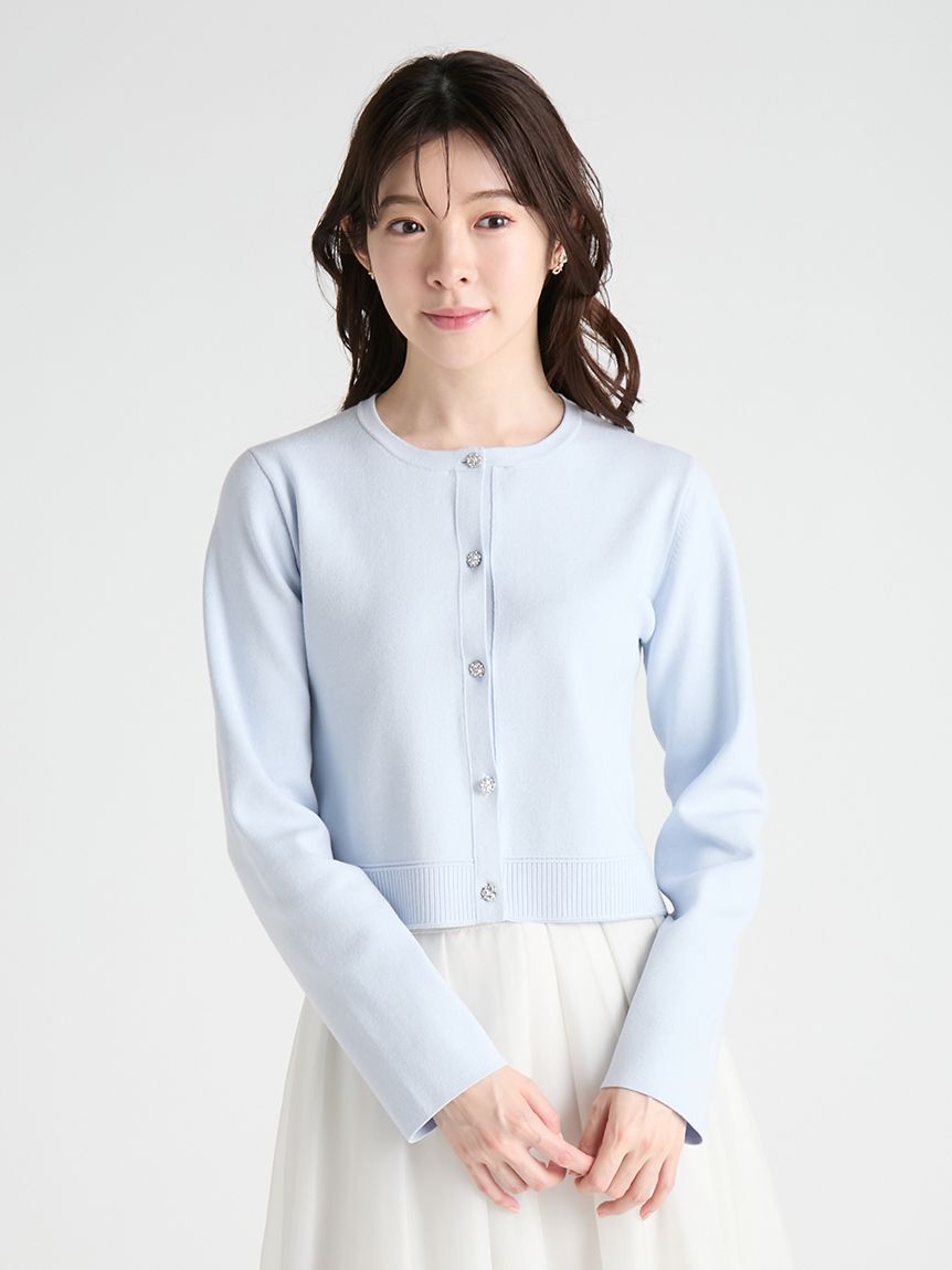 CELFORD「【WEB・ルミネ限定】レースカラーデタッチャブルカーディガン」|カーディガン|