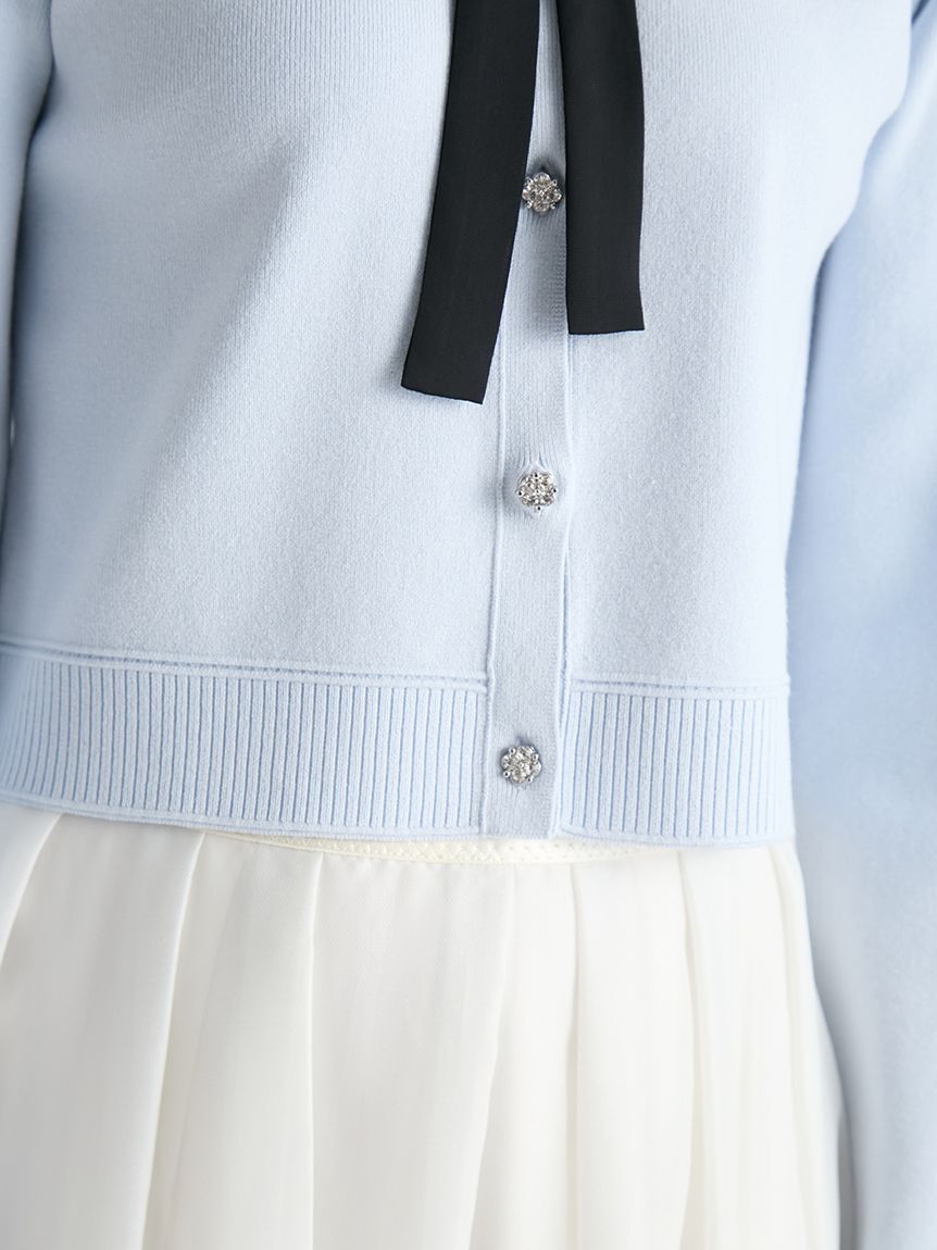 CELFORD「【WEB・ルミネ限定】レースカラーデタッチャブルカーディガン」|カーディガン|