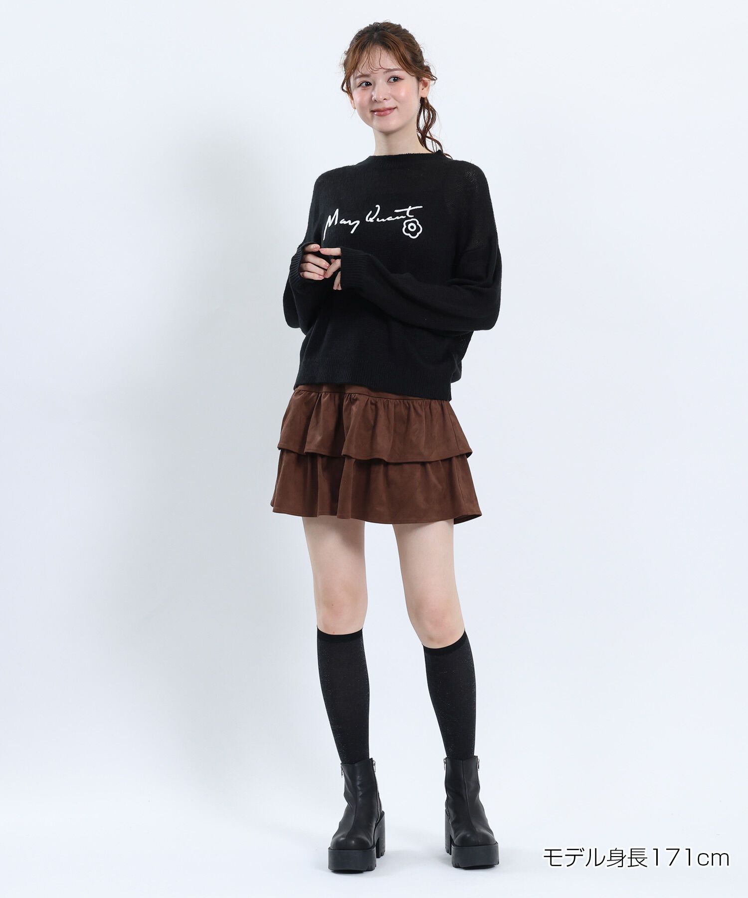 MARY QUANT「サインロゴシアーニット プルオーバー」|Tシャツ・カットソー|