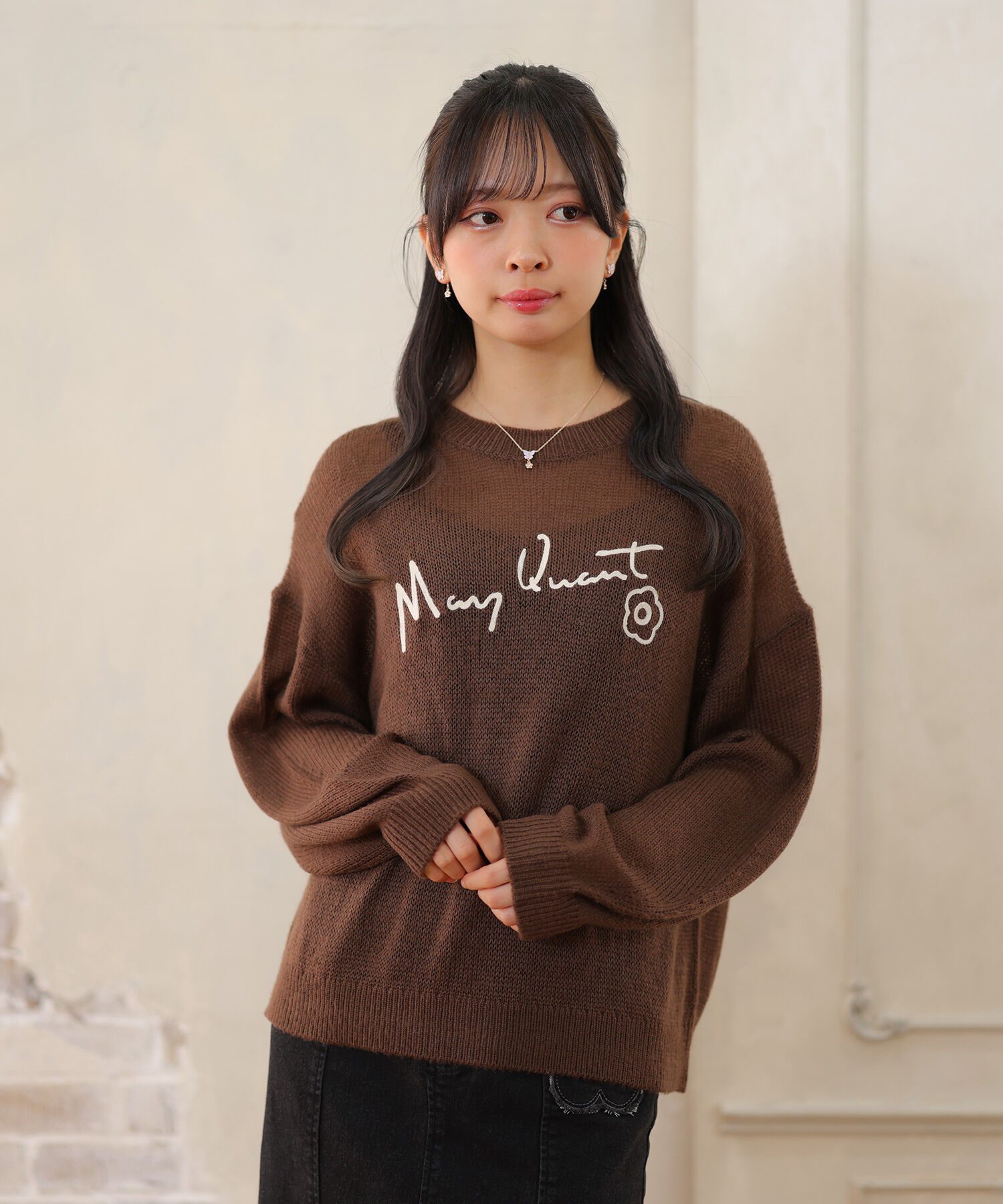 MARY QUANT「サインロゴシアーニット プルオーバー」|Tシャツ・カットソー|