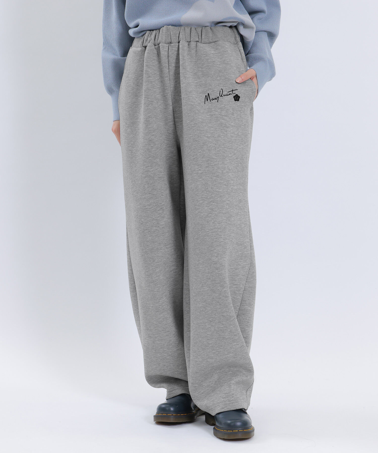 MARY QUANT「サインロゴボンディング パンツ」|スラックス|グレー