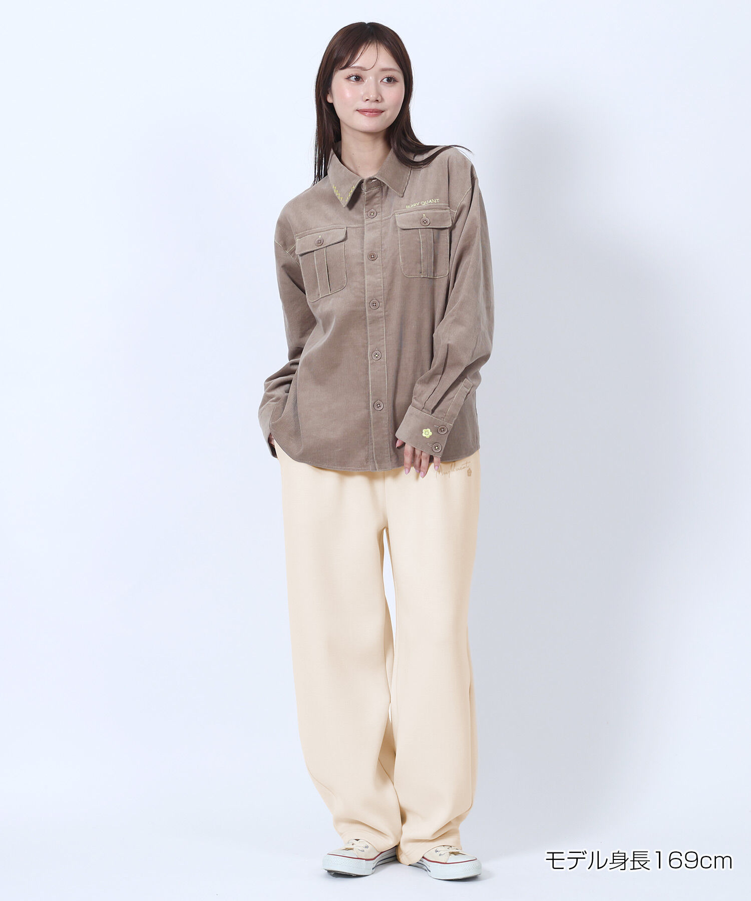 MARY QUANT「サインロゴボンディング パンツ」|スラックス|