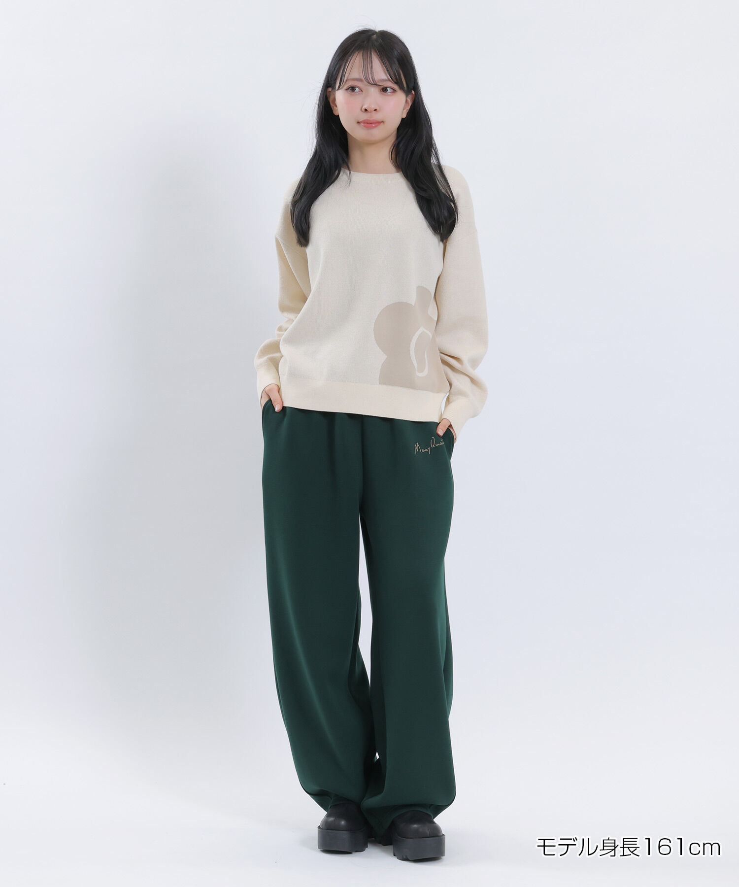 MARY QUANT「サインロゴボンディング パンツ」|スラックス|