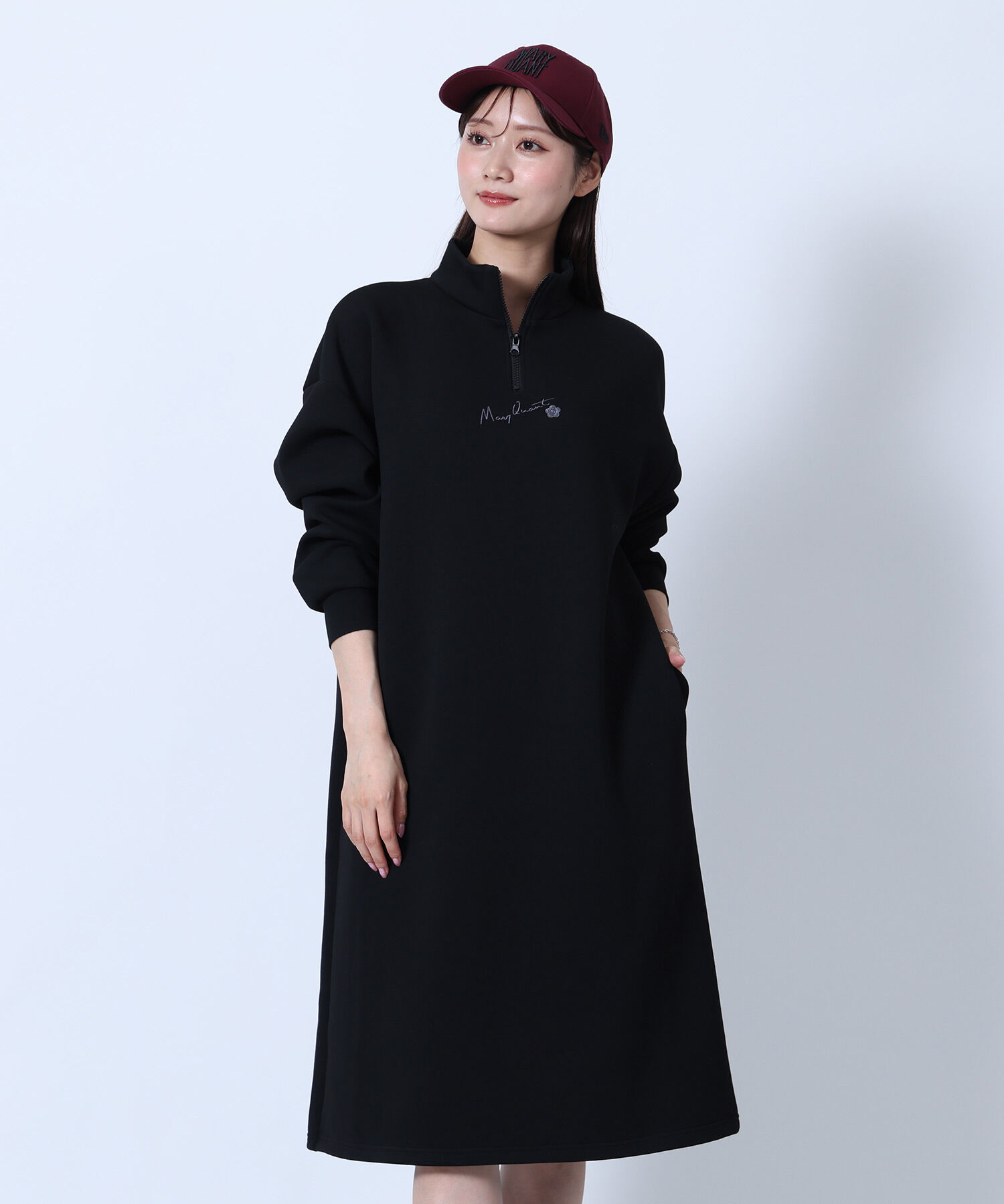 MARY QUANT「サインロゴボンディング ワンピース」|ワンピース|ブラック