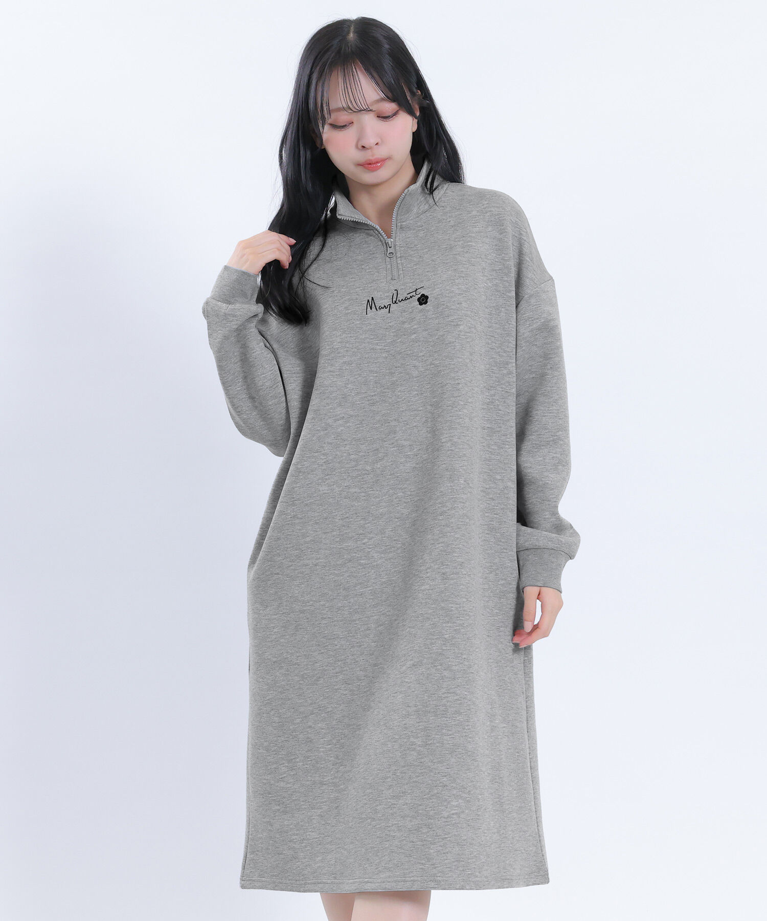 MARY QUANT「サインロゴボンディング ワンピース」|ワンピース|グレー