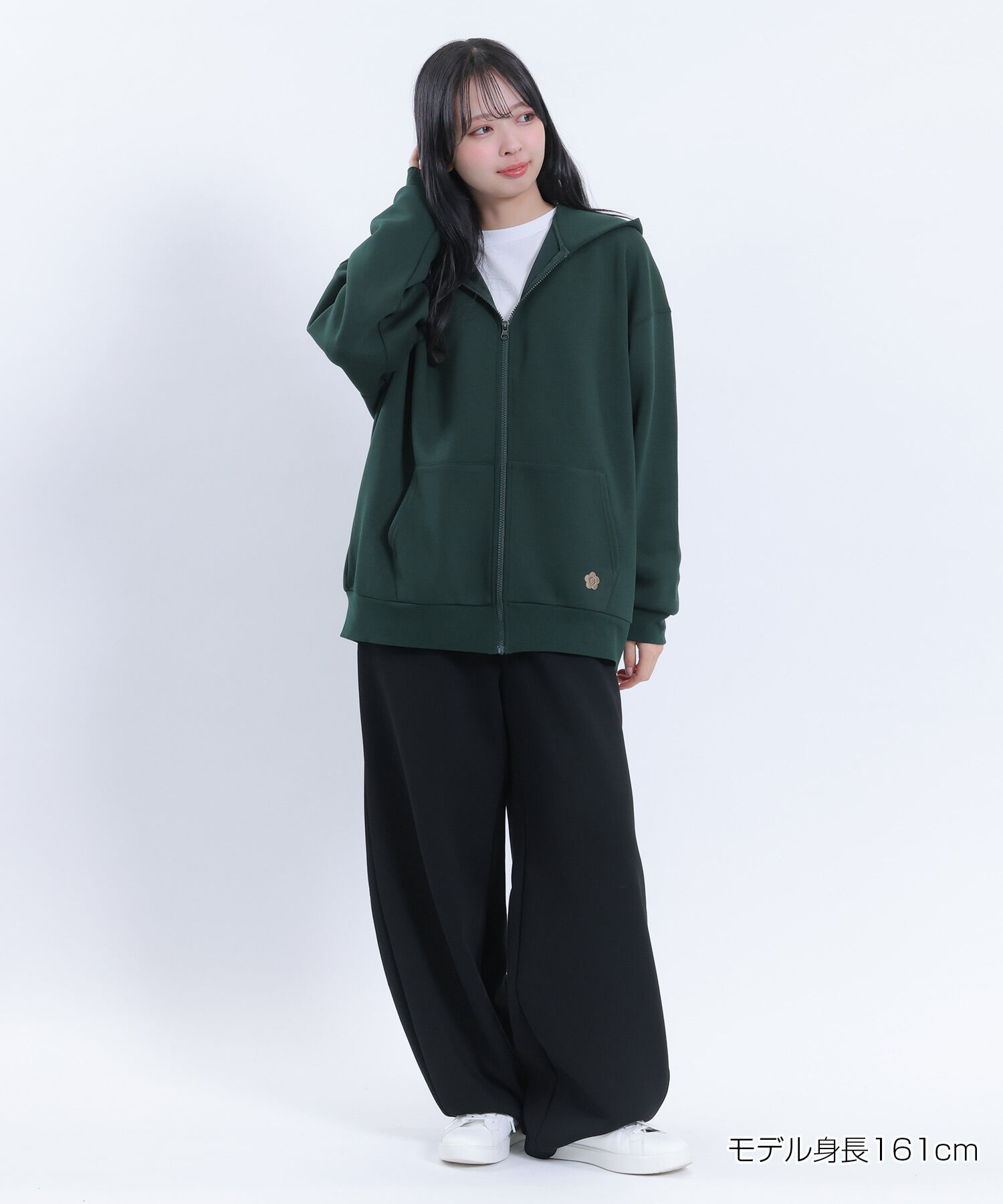 MARY QUANT「サインロゴボンディング パーカ」|パーカー|グリーン