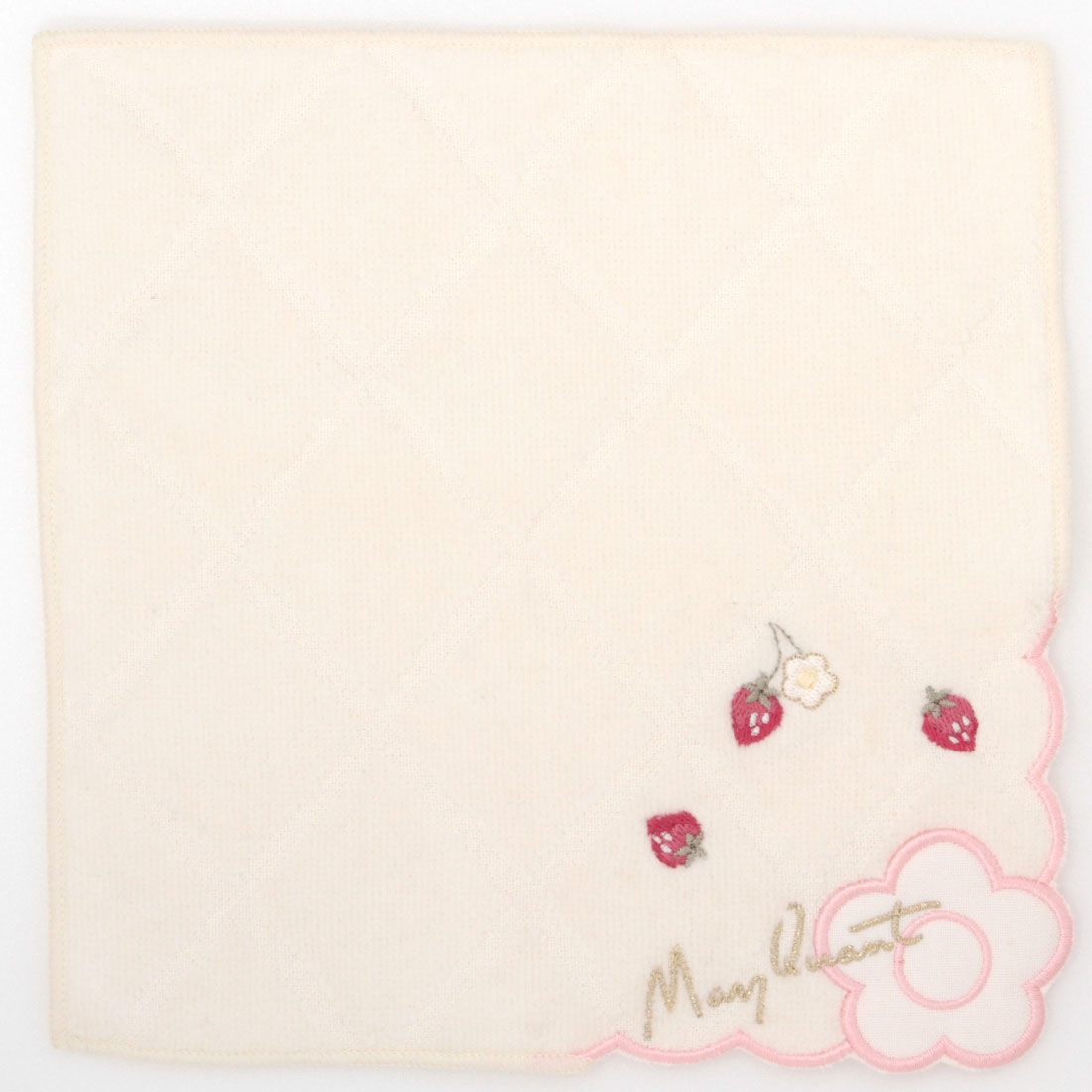 MARY QUANT「MARY QUANT ミニタオルハンカチ＜イチゴスカラップ＞」|タオル|アイボリー
