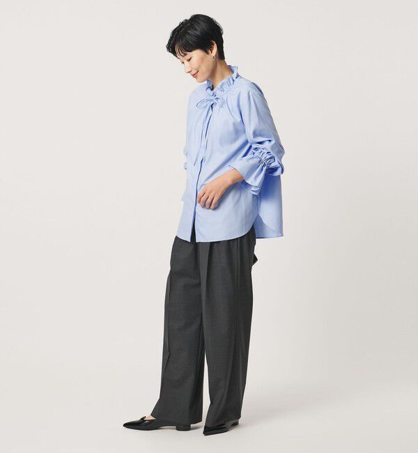 UNITED ARROWS「フリルカラー フレアスリーブ ブラウス」|シャツ・ブラウス|