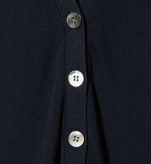 UNITED ARROWS「シルクリブ Vネック カーディガン」|カーディガン|