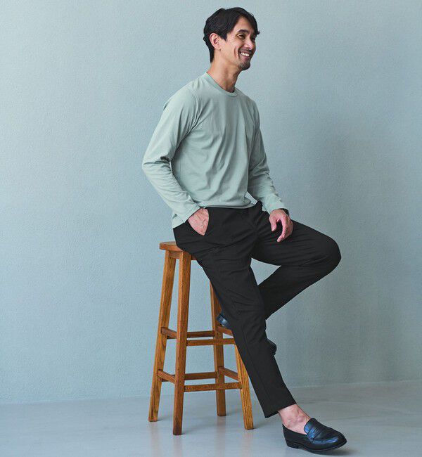 UNITED ARROWS green label relaxing「【WEB限定】JUST fit ジャケイン クルーネック 長袖 Tシャツ -吸水速乾・抗菌-」|Tシャツ・カットソー|
