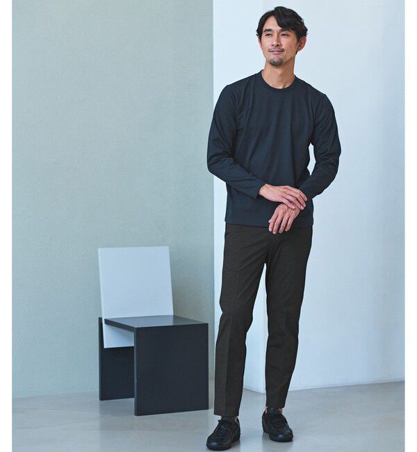 UNITED ARROWS green label relaxing「【WEB限定】JUST fit ジャケイン クルーネック 長袖 Tシャツ -吸水速乾・抗菌-」|Tシャツ・カットソー|