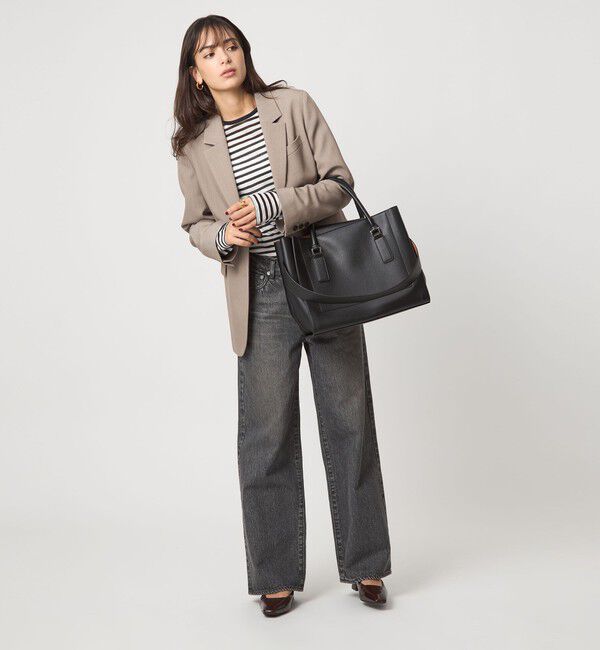 UNITED ARROWS green label relaxing「【WEB限定】トラペーズ ワイドベルト トートバッグ / A4 / 通勤」|トートバッグ|