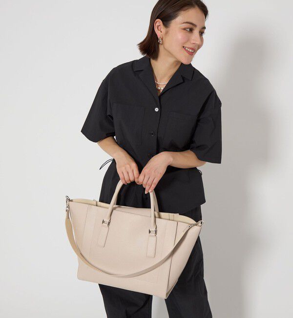 UNITED ARROWS green label relaxing「【WEB限定】トラペーズ ワイドベルト トートバッグ / A4 / 通勤」|トートバッグ|