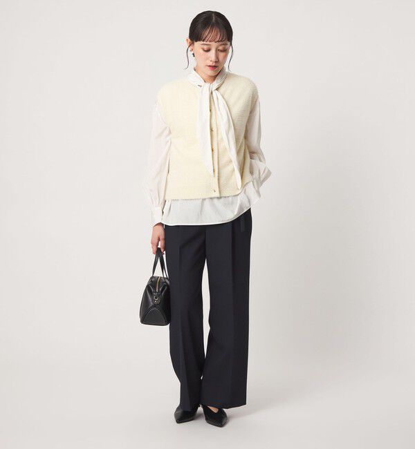 UNITED ARROWS green label relaxing「フラッフフェザー 2WAY フレンチスリーブ ニット」|ニット・セーター|