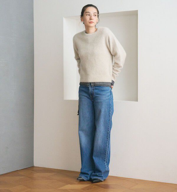 BEAUTY&YOUTH UNITED ARROWS「フォックスカシミヤブレンド クルーネック ニットプルオーバー」|ニット・セーター|