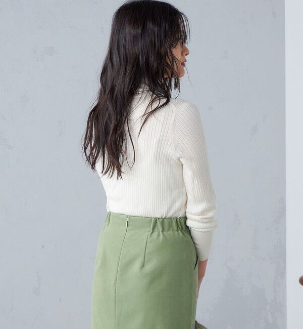 SHIPS for women「SHIPS Primary Navy Label:シルク カシミヤ タートルネック」|ニット・セーター|