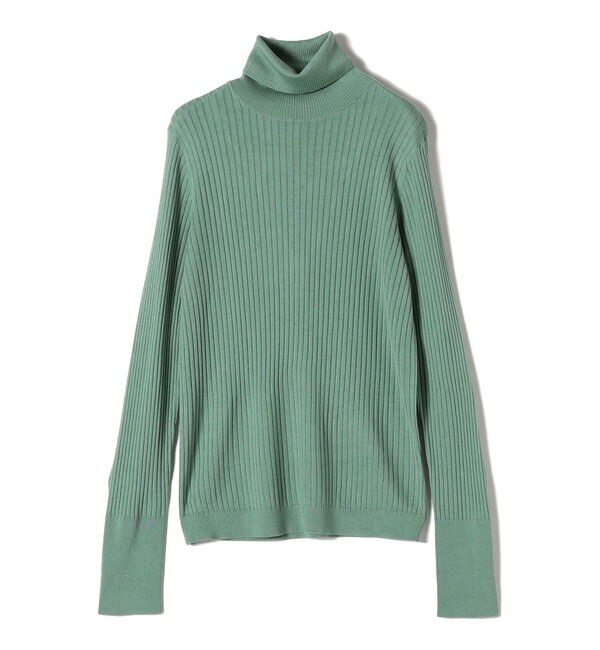 SHIPS for women「SHIPS Primary Navy Label:シルク カシミヤ タートルネック」|ニット・セーター|グリーン