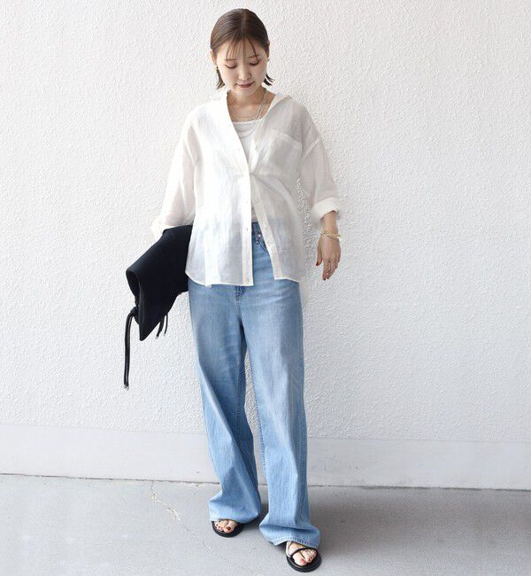 SHIPS for women「〈手洗い可能〉IMPERIAL LINEN オーバー シャツ」|シャツ・ブラウス|