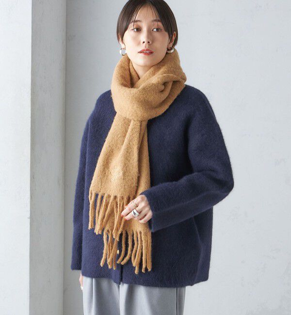 SHIPS for women「刺繍 モへヤ ミックス マフラー」|マフラー|