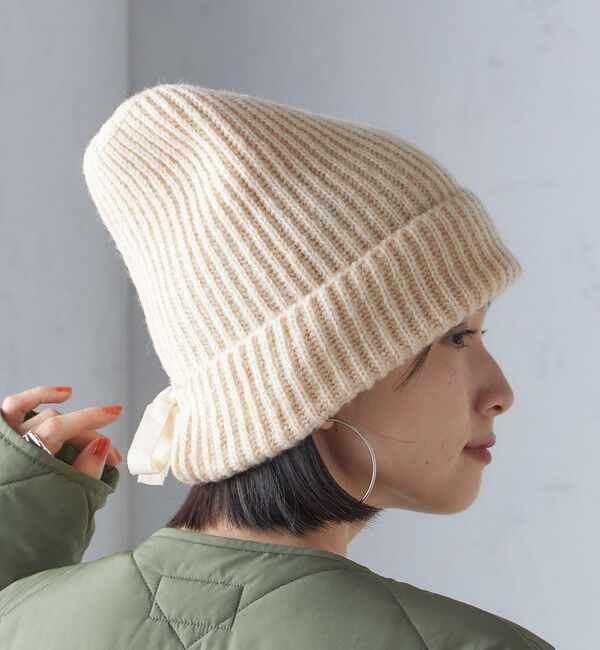 SHIPS for women「2WAY リボン ニット キャップ」|ニット帽|