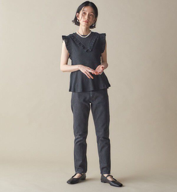 SHIPS for women「NINE CASE:〈手洗い可能〉フリル ノースリーブ トップス」|その他|