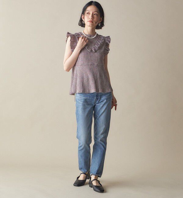 SHIPS for women「NINE CASE:〈手洗い可能〉フリル ノースリーブ トップス」|その他|