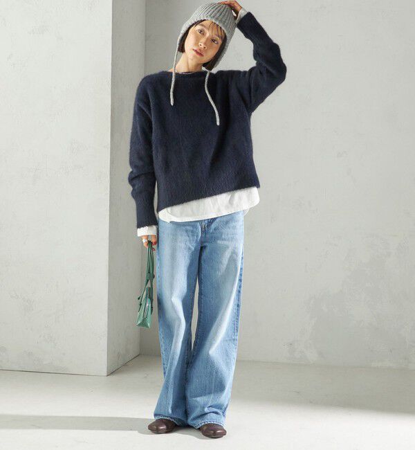 SHIPS for women「perah: ブローチ 付 イヤー フラップ ラメ ニット キャップ」|ニット帽|